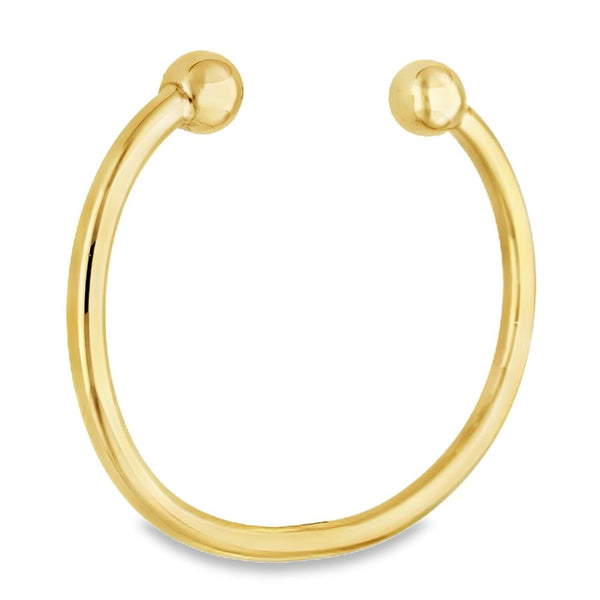 9ct Yellow Gold Torque Bangle - 17cm - 29.5g