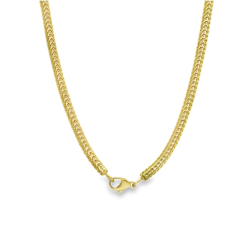 9ct Yellow Gold Foxtail Chain - 16" - 14.7g