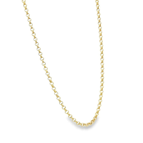 9ct Yellow Gold Round Belcher Chain - 18" - 2.3g