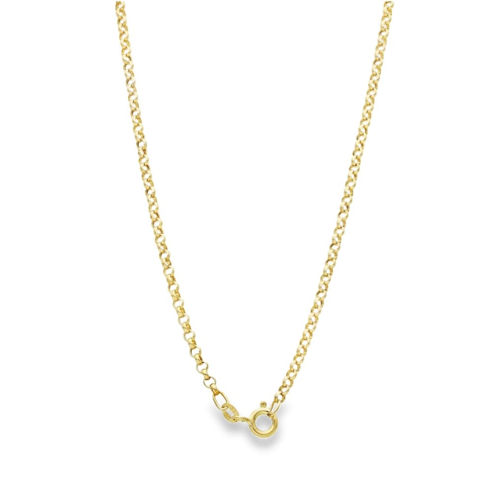 9ct Yellow Gold Round Belcher Chain - 18" - 2.3g