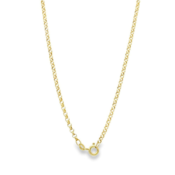 9ct Yellow Gold Round Belcher Chain - 18" - 2.3g