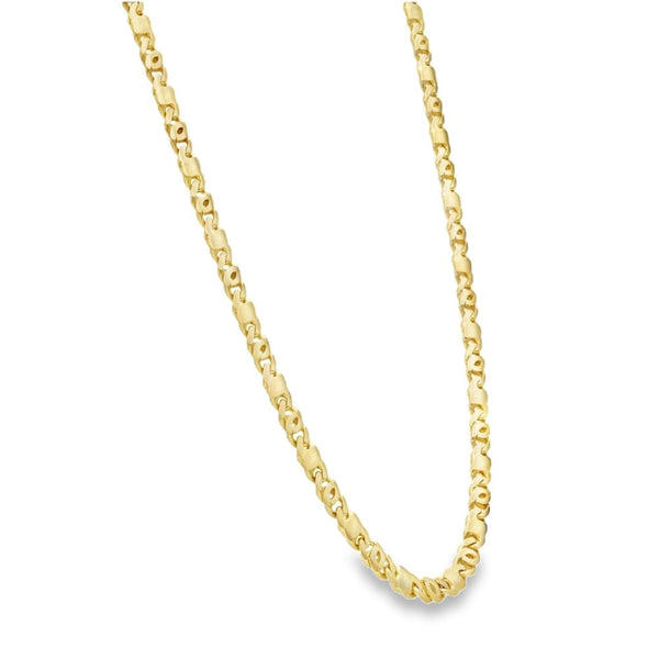9ct Yellow Gold Double Curb Chain - 28" - 26.6g