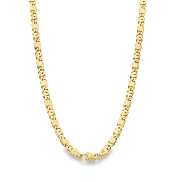 9ct Yellow Gold Double Curb Chain - 28" - 26.6g