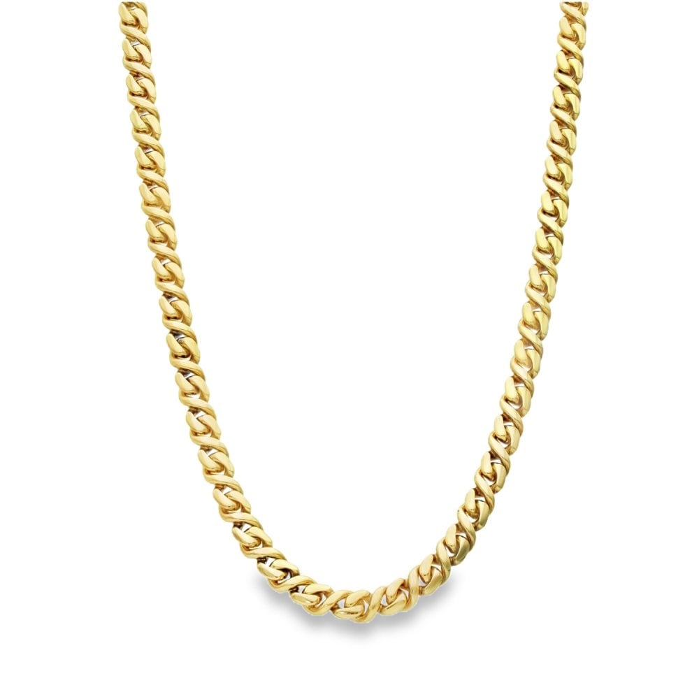 9ct Yellow Gold Fancy-Link Chain - 16" - 22.4g