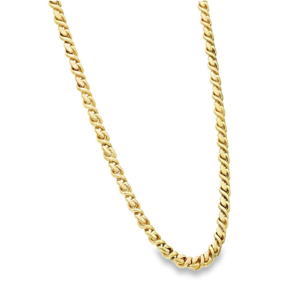 9ct Yellow Gold Fancy-Link Chain - 16" - 22.4g