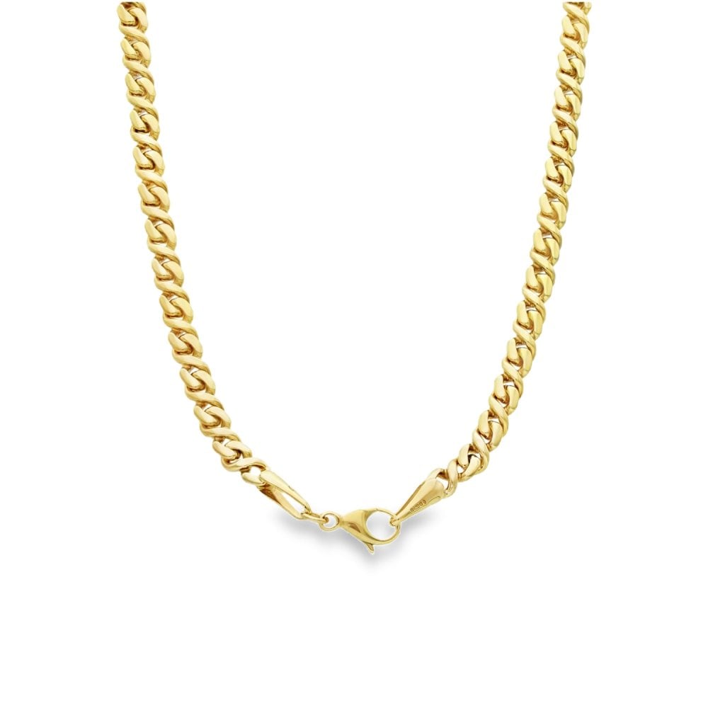 9ct Yellow Gold Fancy-Link Chain - 16" - 22.4g