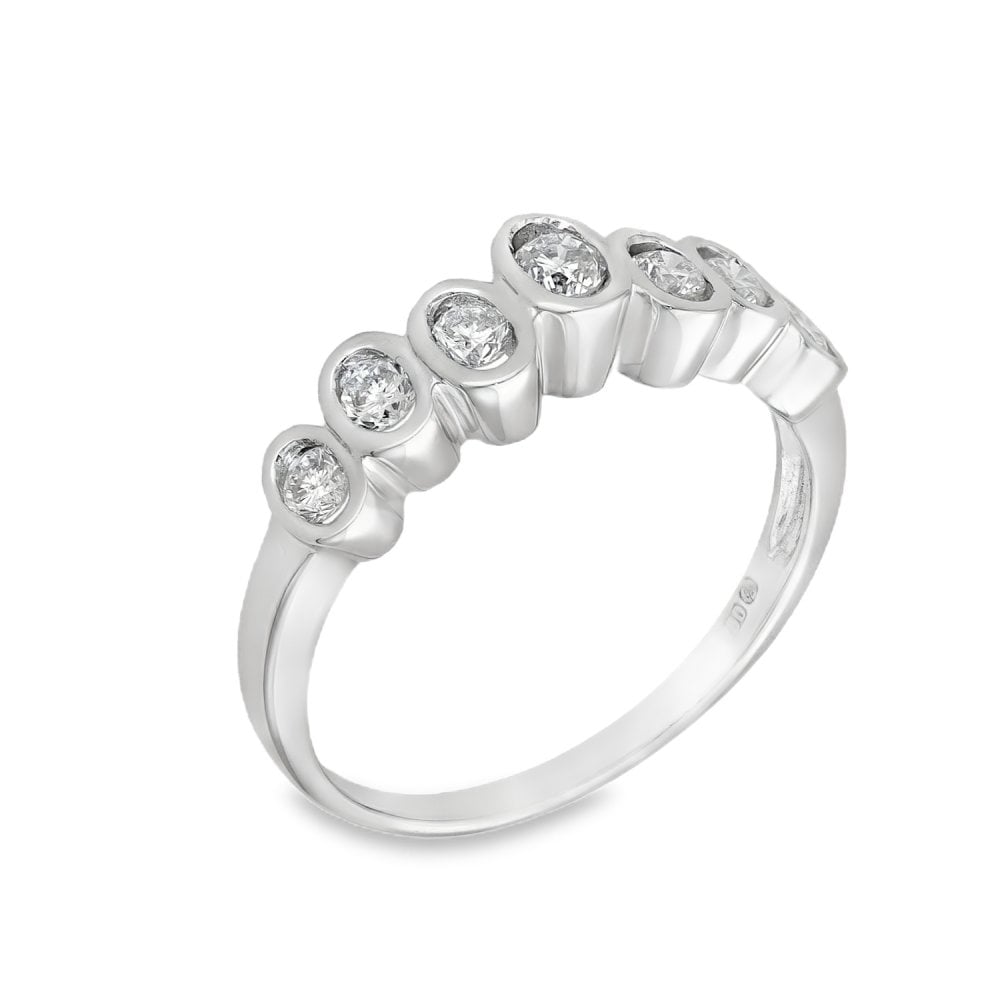 Ladies 18ct White Gold Diamond Eternity Ring - 0.52ct