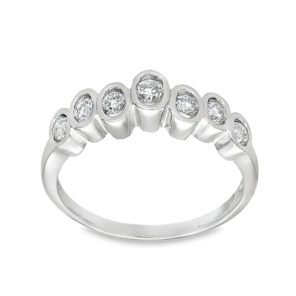 Ladies 18ct White Gold Diamond Eternity Ring - 0.52ct