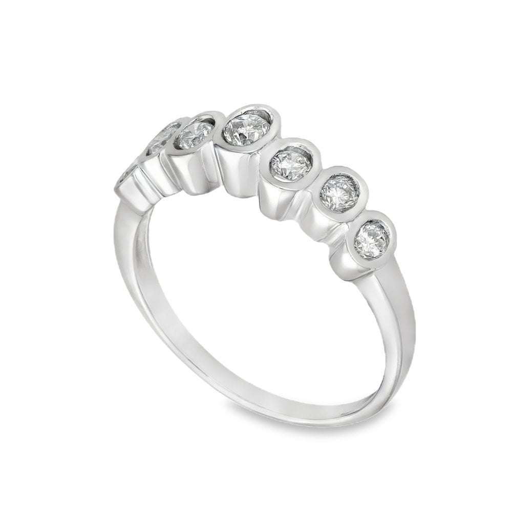 Ladies 18ct White Gold Diamond Eternity Ring - 0.52ct