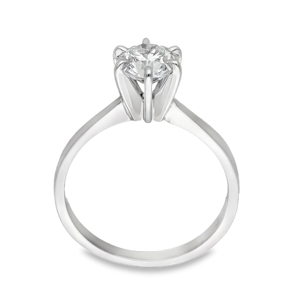 Ladies 18ct White Gold Diamond Solitaire Engagement Ring