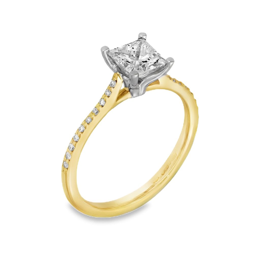 Ladies 18ct Yellow Gold Diamond Engagement Ring - 1.04ct