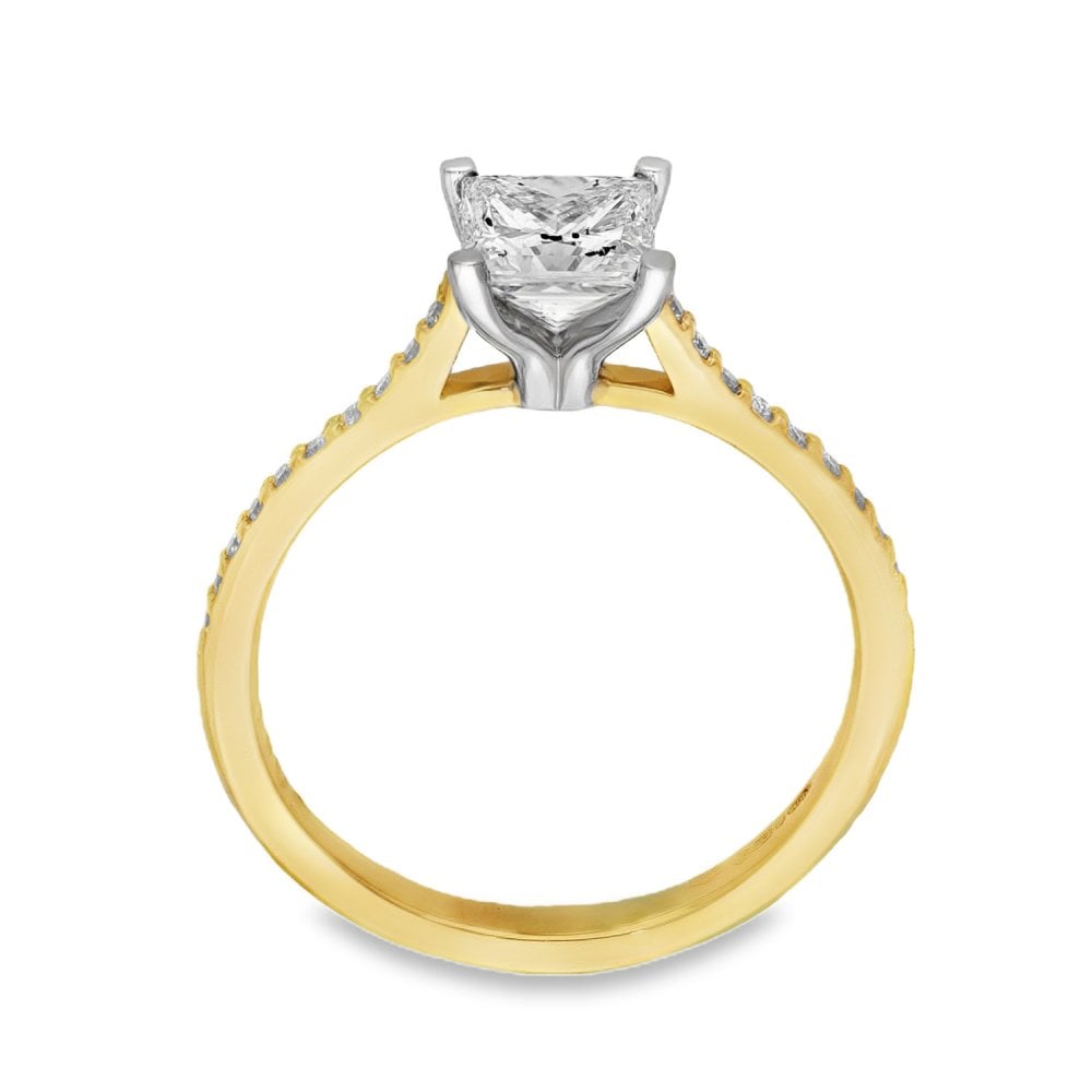 Ladies 18ct Yellow Gold Diamond Engagement Ring - 1.04ct