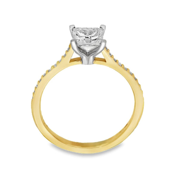 Ladies 18ct Yellow Gold Diamond Engagement Ring - 1.04ct