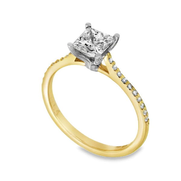 Ladies 18ct Yellow Gold Diamond Engagement Ring - 1.04ct