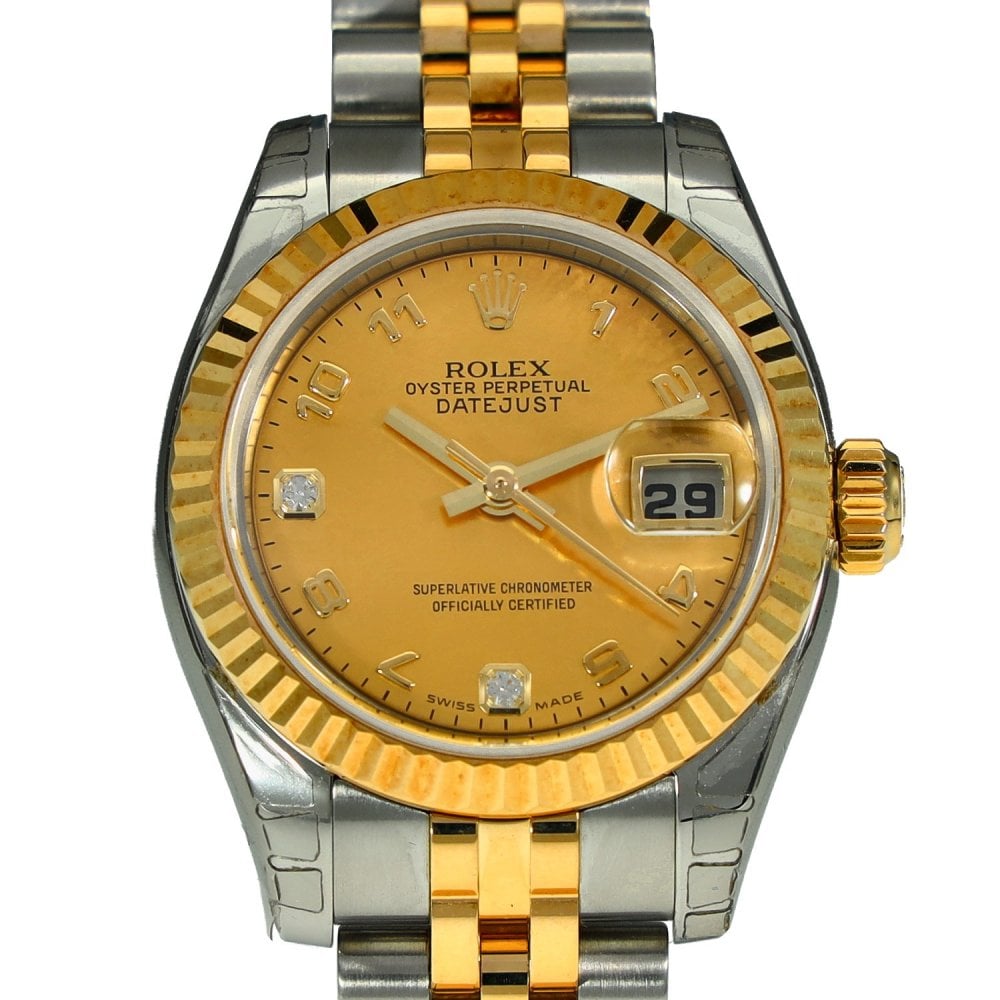 Lady Datejust 179173 - Stickered Watch - Diamond Dial - 2006