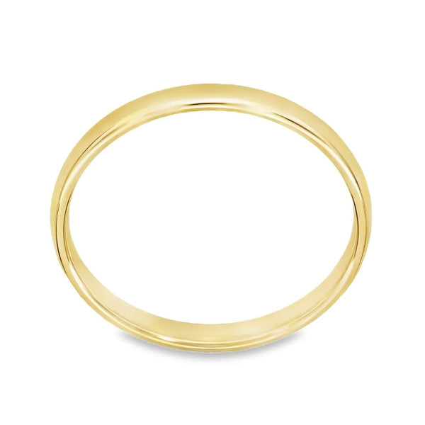 2mm 18ct Yellow Gold Light Weight Court Wedding Band - Size N
