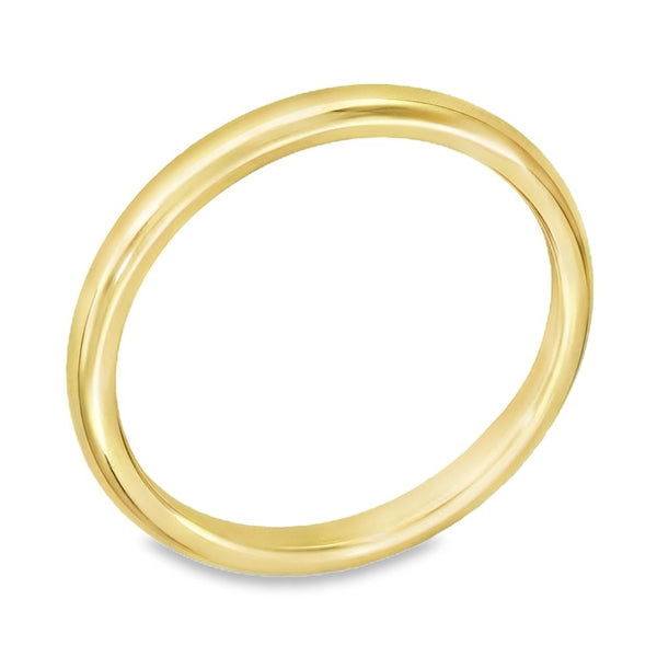 2mm 18ct Yellow Gold Heavy Weight Court Wedding Band - Size N