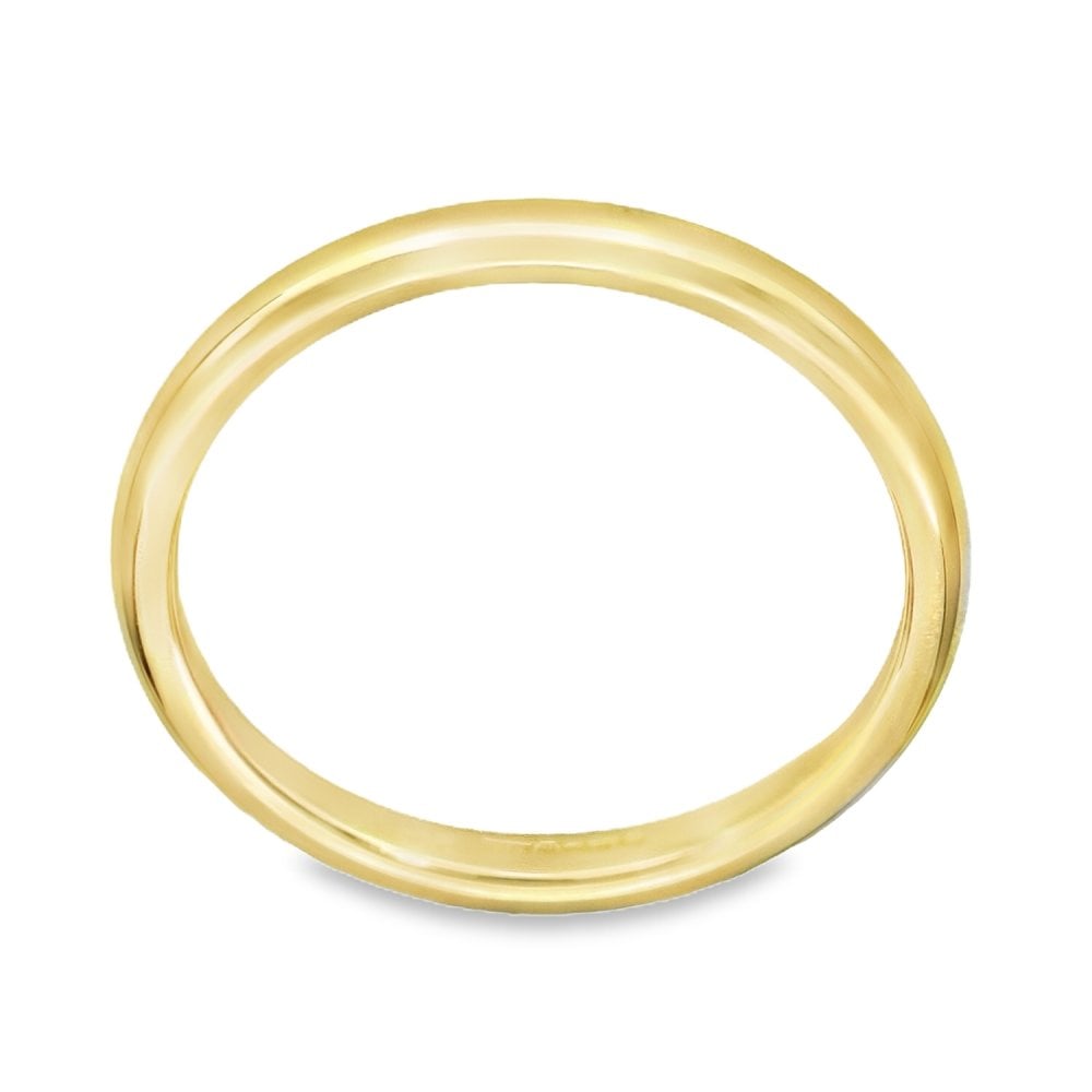 2mm 18ct Yellow Gold Heavy Weight Court Wedding Band - Size N