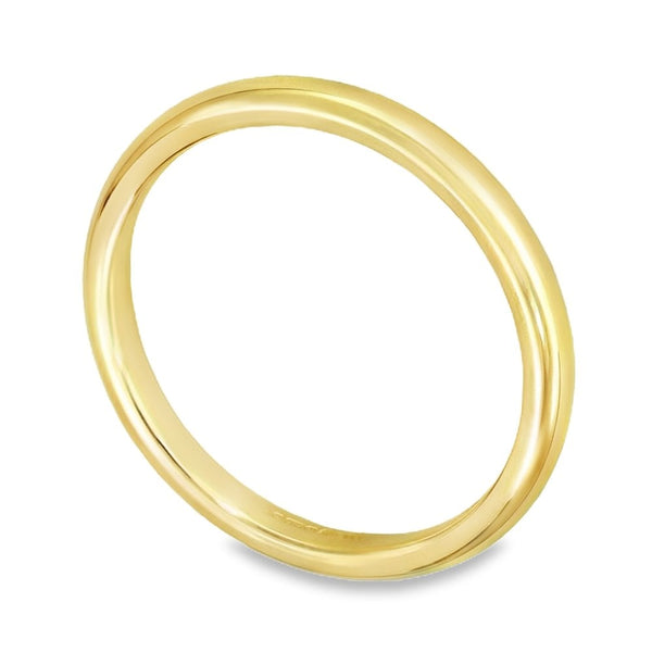 2mm 18ct Yellow Gold Heavy Weight Court Wedding Band - Size N