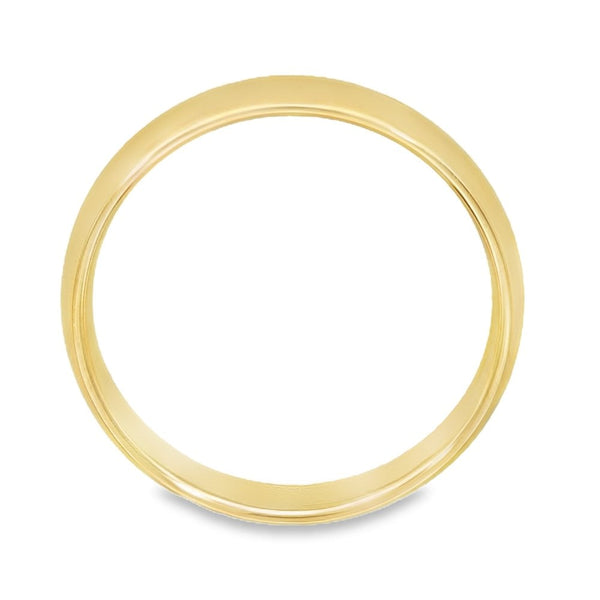 5mm 18ct Yellow Gold Light Weight Court Wedding Band - Size N