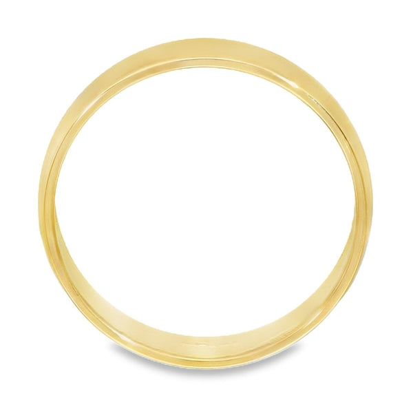 5mm 18ct Yellow Gold Light Weight D-Shape Wedding Band - Size T
