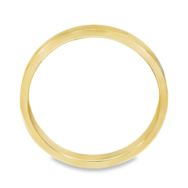 2mm 18ct Yellow Gold Flat Medium Weight Wedding Band - Size N