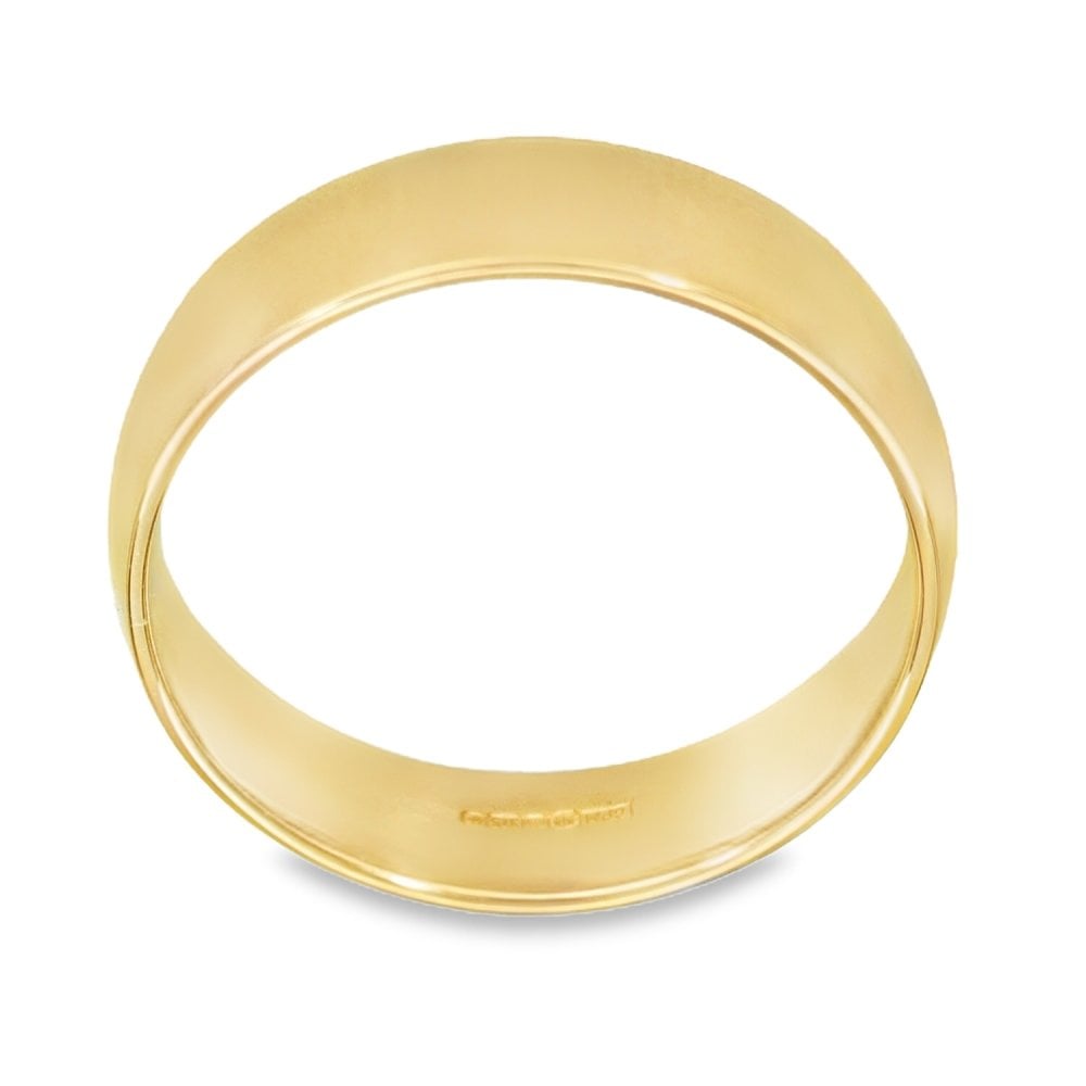 5mm 18ct Yellow Gold Blended Court Wedding Ring - Size T