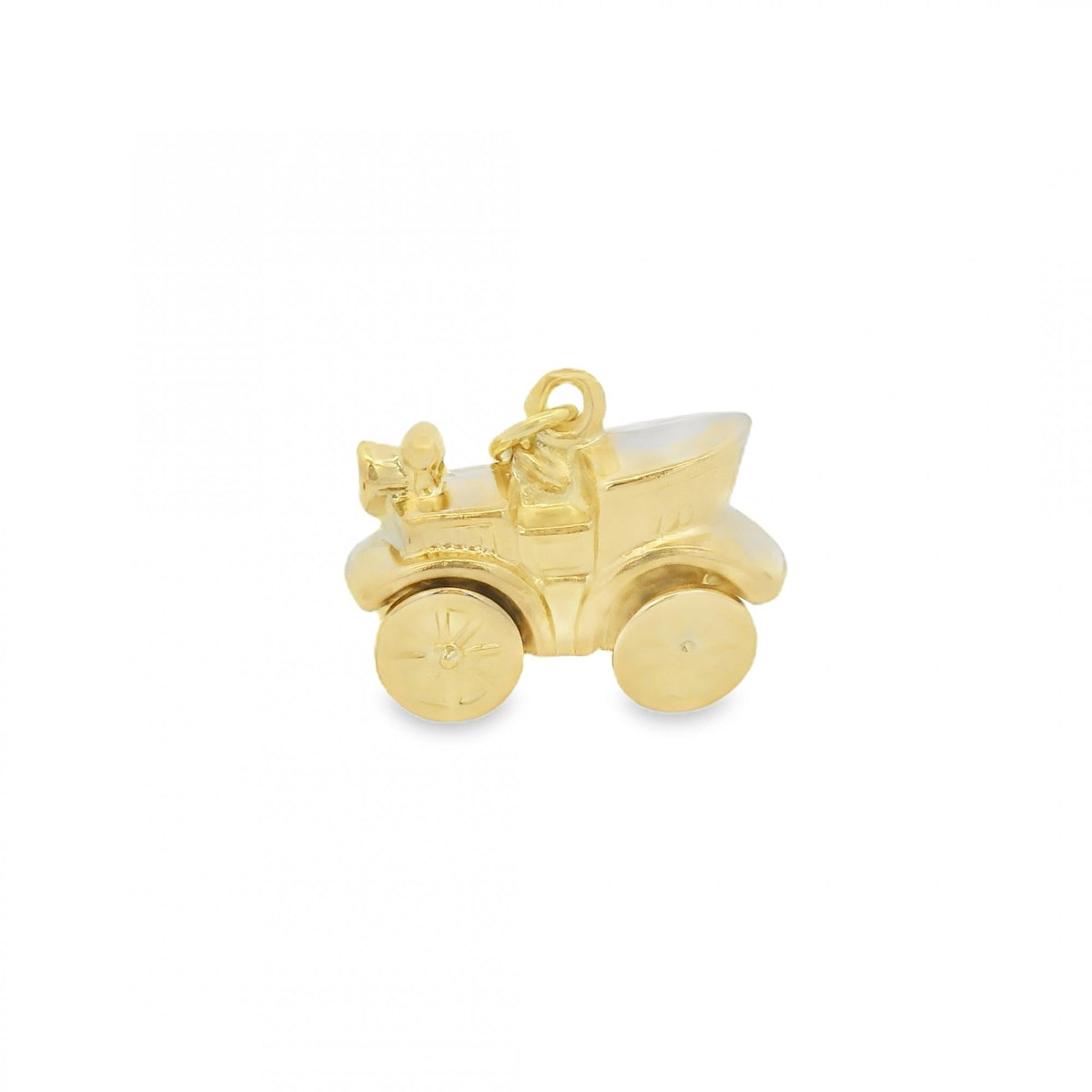 9ct Yellow Gold Hollow Old Car Charm - 9x17x22mm - 3.0g