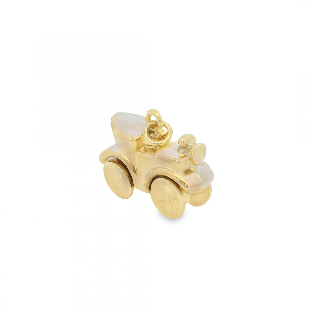 9ct Yellow Gold Hollow Old Car Charm - 9x17x22mm - 3.0g