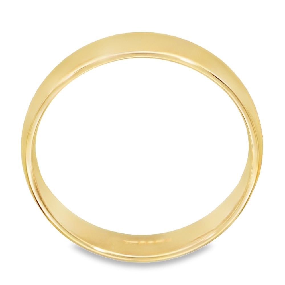 4mm 18ct Yellow Gold Blended Court Wedding Ring - Size T