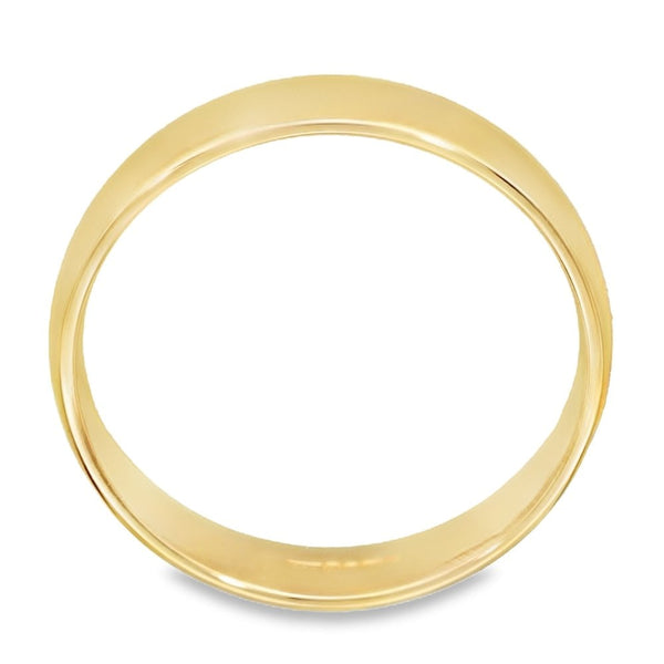 4mm 18ct Yellow Gold Blended Court Wedding Ring - Size T