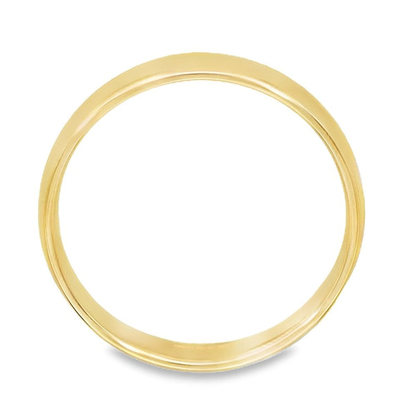 4mm 18ct Yellow Gold Blended Court Wedding Ring - Size T