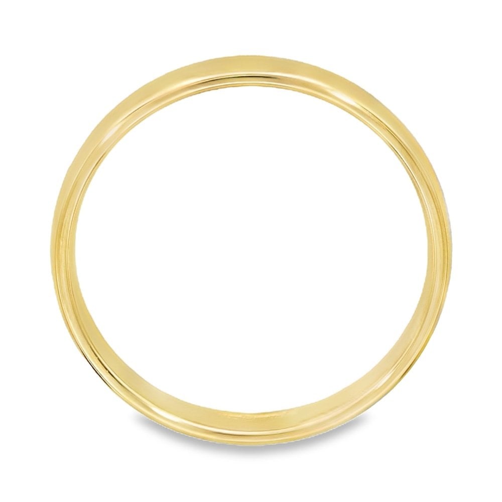 4mm 18ct Yellow Gold Blended Court Wedding Ring - Size N