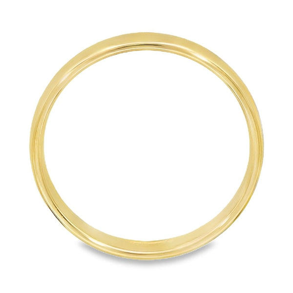 4mm 18ct Yellow Gold Blended Court Wedding Ring - Size N