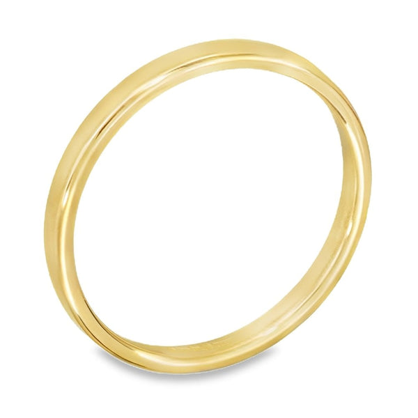 2mm 18ct Yellow Gold Blended Court Wedding Ring - Size N