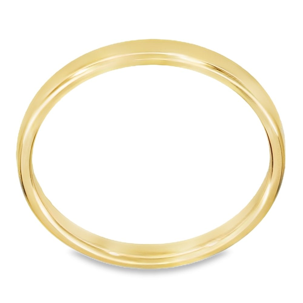 2mm 18ct Yellow Gold Blended Court Wedding Ring - Size N