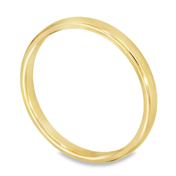 2mm 18ct Yellow Gold Blended Court Wedding Ring - Size N