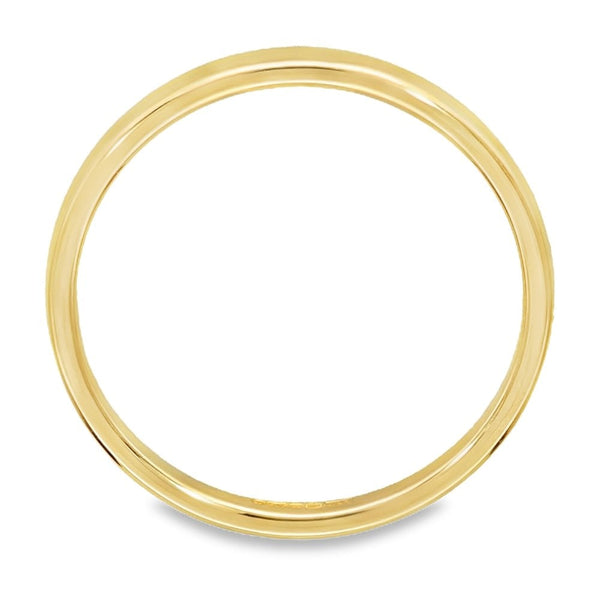 2mm 18ct Yellow Gold Blended Court Wedding Ring - Size N