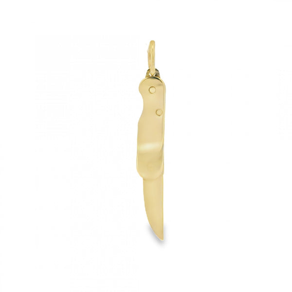 9ct Yellow Gold Penknife Pendant - 8x30x2.5mm - 4.6g