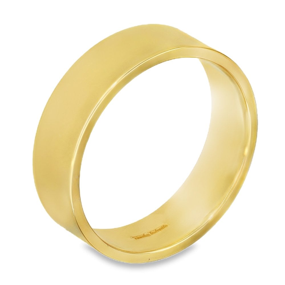 6mm 18ct Yellow Gold Medium Weight Wedding Band - Size T