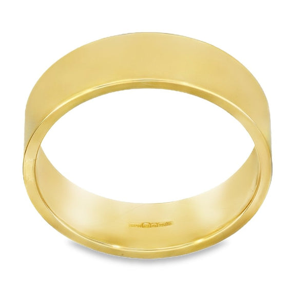6mm 18ct Yellow Gold Medium Weight Wedding Band - Size T