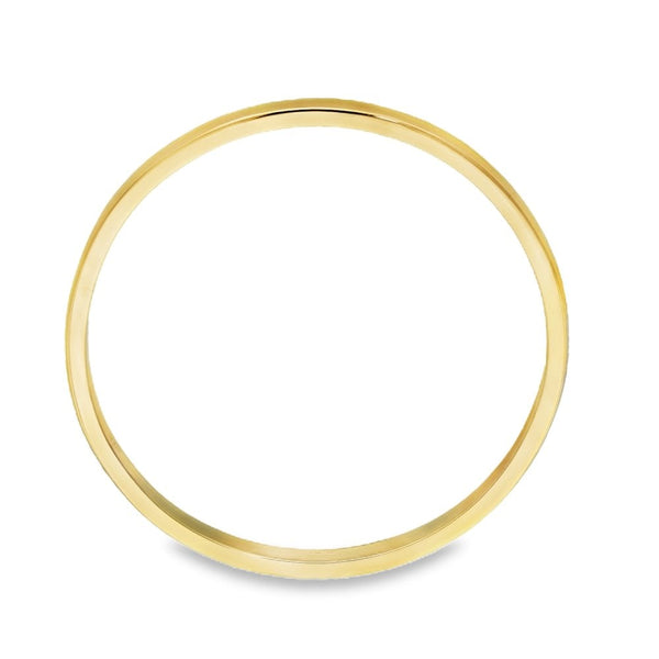 9ct Yellow Gold Solid Plain Bangle - 20.5cm - 38.2g