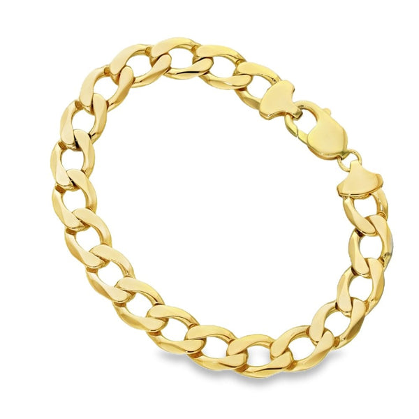 9ct Yellow Gold Curb Bracelet - 9" - 31.8g