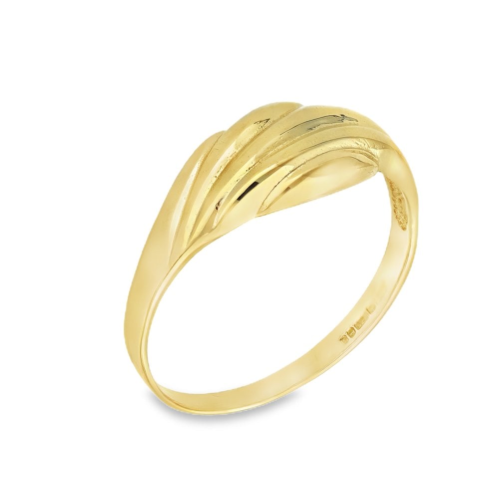 9ct Yellow Gold Fancy Turban Ring - Size P½ - 7mm