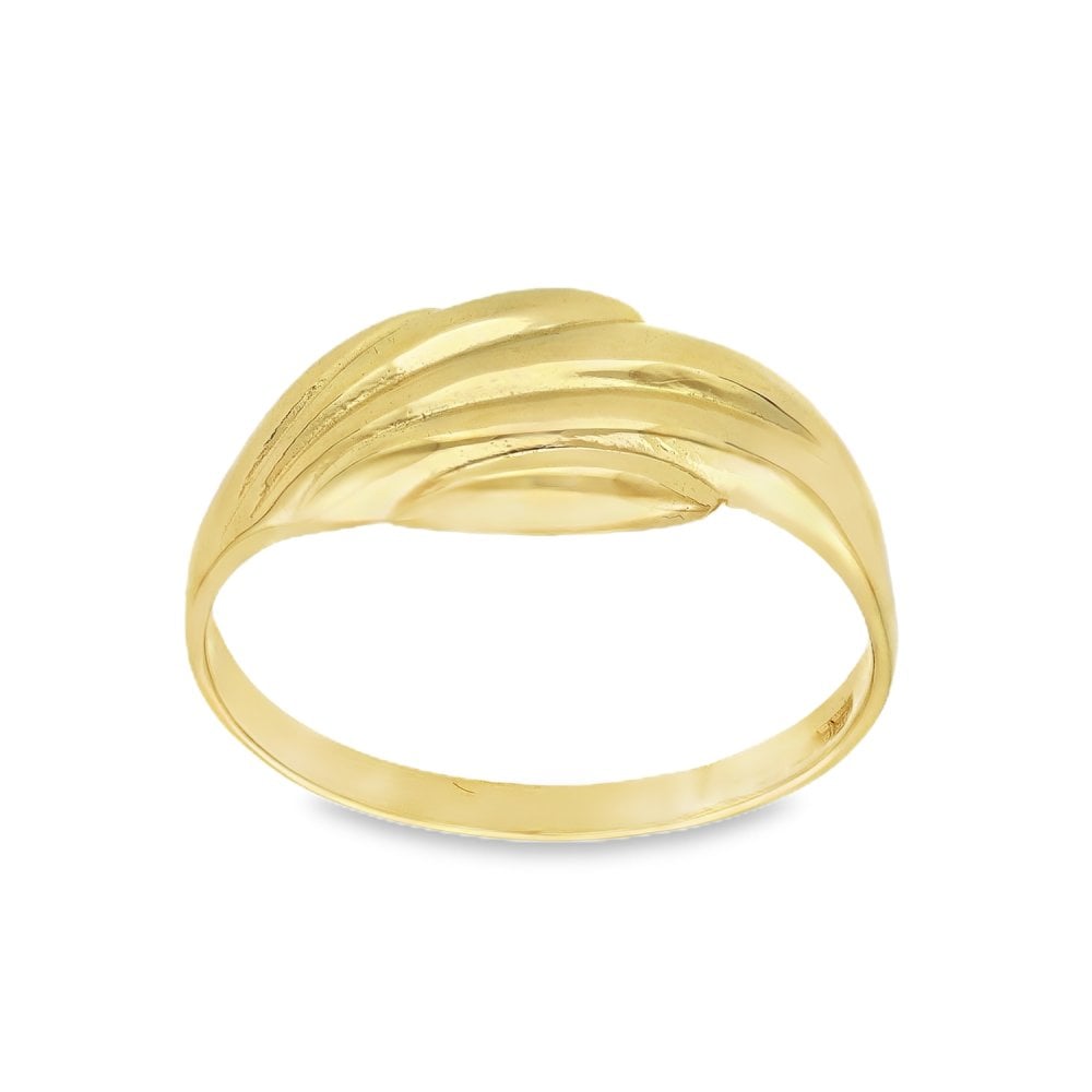 9ct Yellow Gold Fancy Turban Ring - Size P½ - 7mm