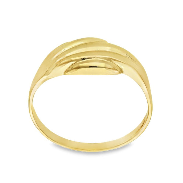 9ct Yellow Gold Fancy Turban Ring - Size P½ - 7mm