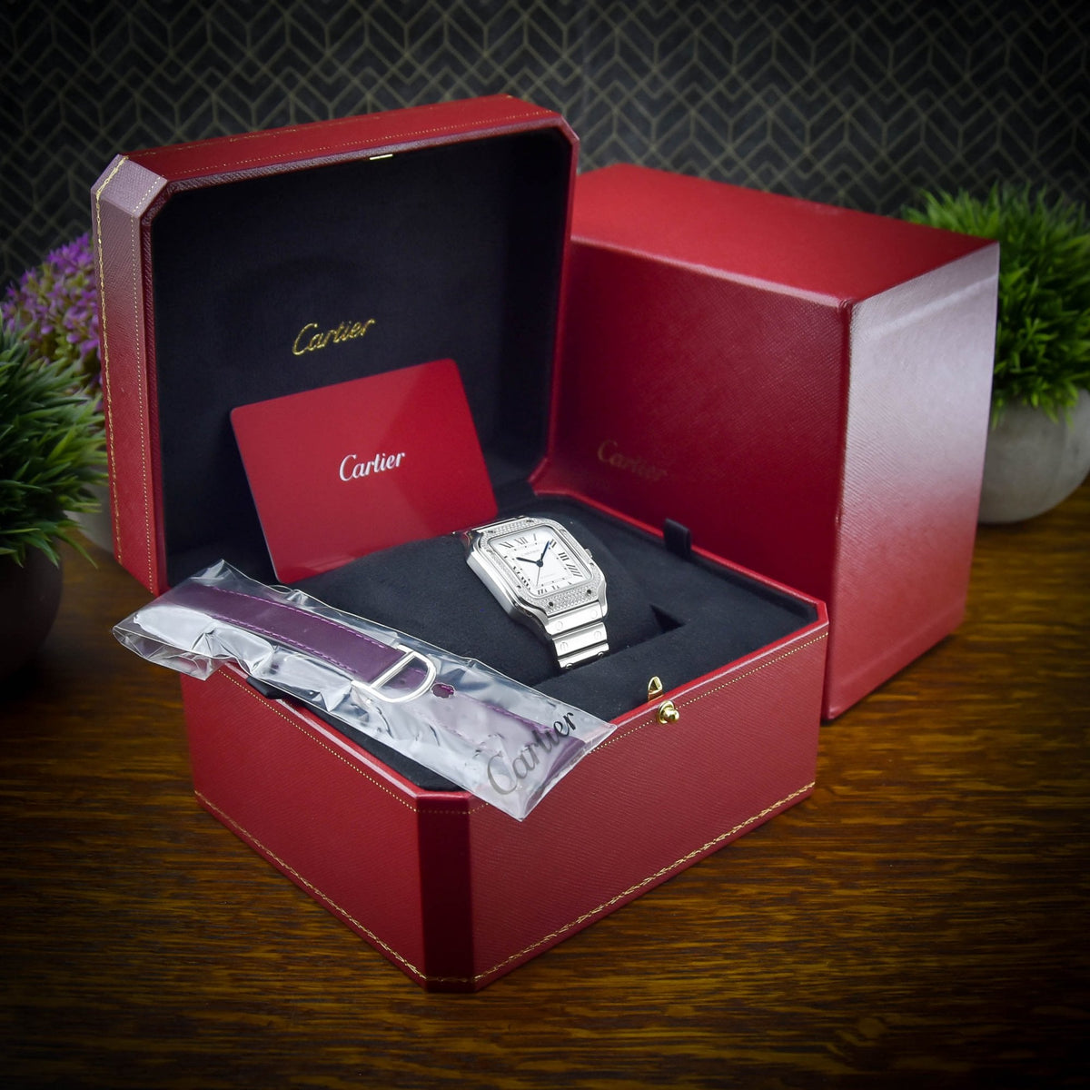 Santos W4SA0005 - Diamond Bezel - 2023  - Spare Leather Strap