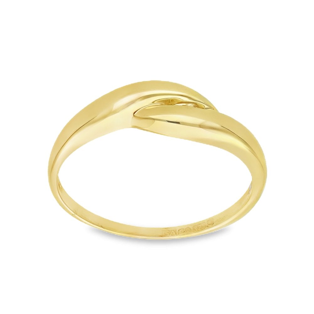 9ct Yellow & White Gold Twist Band - Size O - 5mm