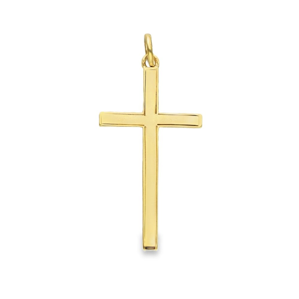 9ct Yellow Gold Cross Pendant - 16x31x2.5mm - 3.1g