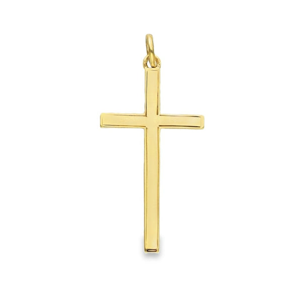 9ct Yellow Gold Cross Pendant - 16x31x2.5mm - 3.1g